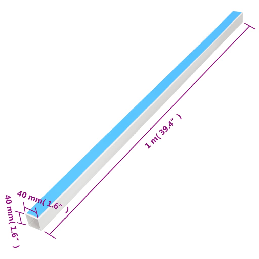 Cable Trunking Self-Adhesive 40x40 mm 10 m PVC