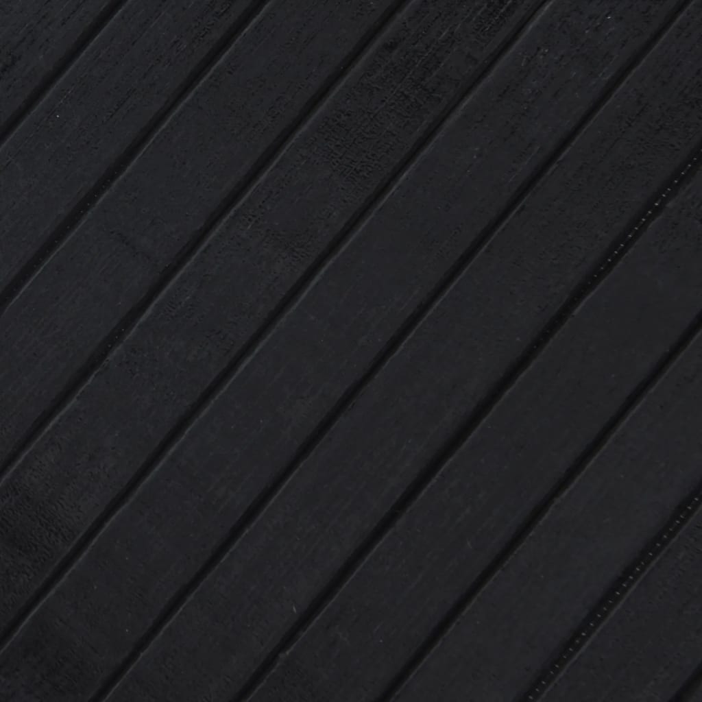 Rug Rectangular Black 80x500 cm Bamboo