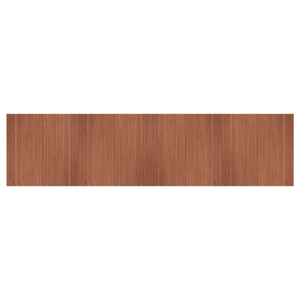 Rug Rectangular Brown 100x400 cm Bamboo