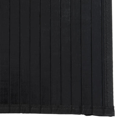 Rug Rectangular Black 60x500 cm Bamboo