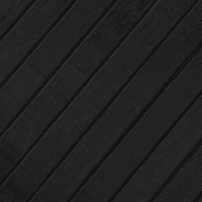 Rug Rectangular Black70x500 cm Bamboo