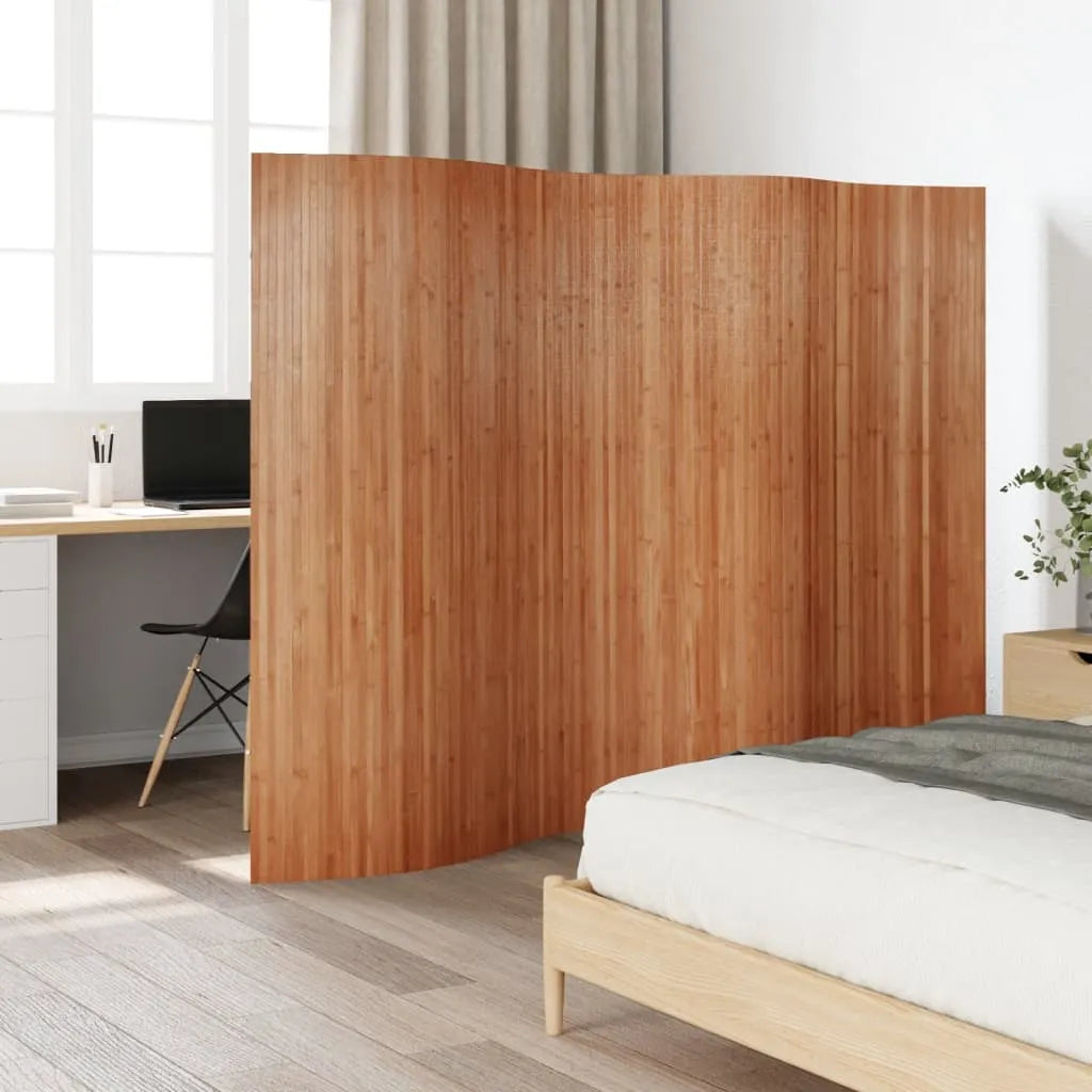 Room Divider Brown 165x250 cm Bamboo