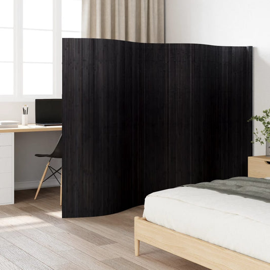 Room Divider Black 165x400 cm Bamboo