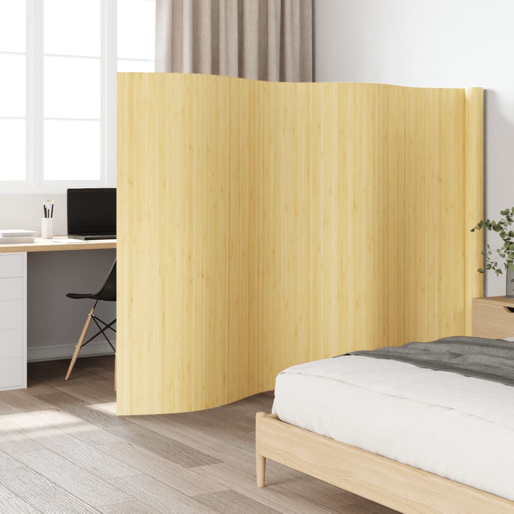 Room Divider Light Natural 165x600 cm Bamboo