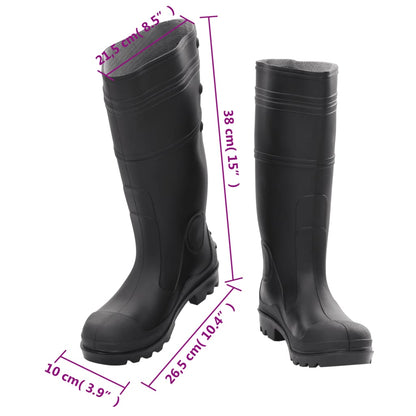 Rain Boots Black Size 39 PVC