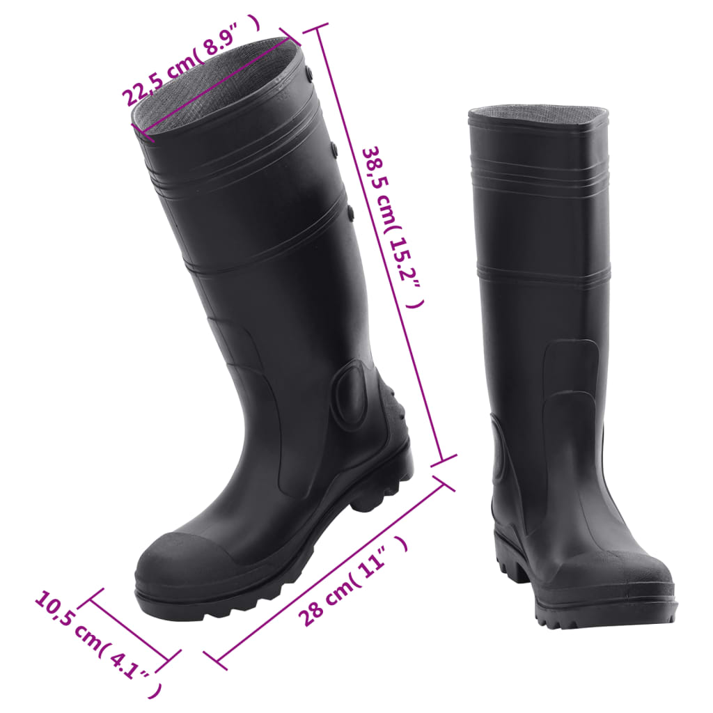 Rain Boots Black Size 41 PVC