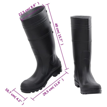 Rain Boots Black Size 43 PVC