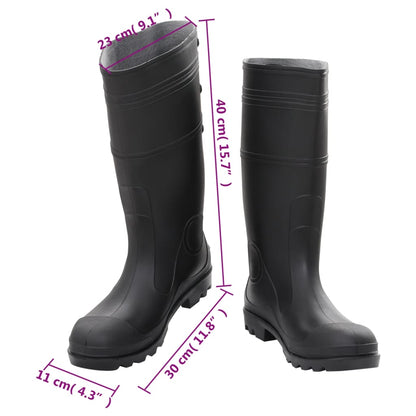 Rain Boots Black Size 44 PVC