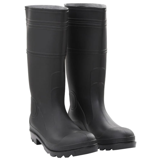 Rain Boots Black Size 45 PVC