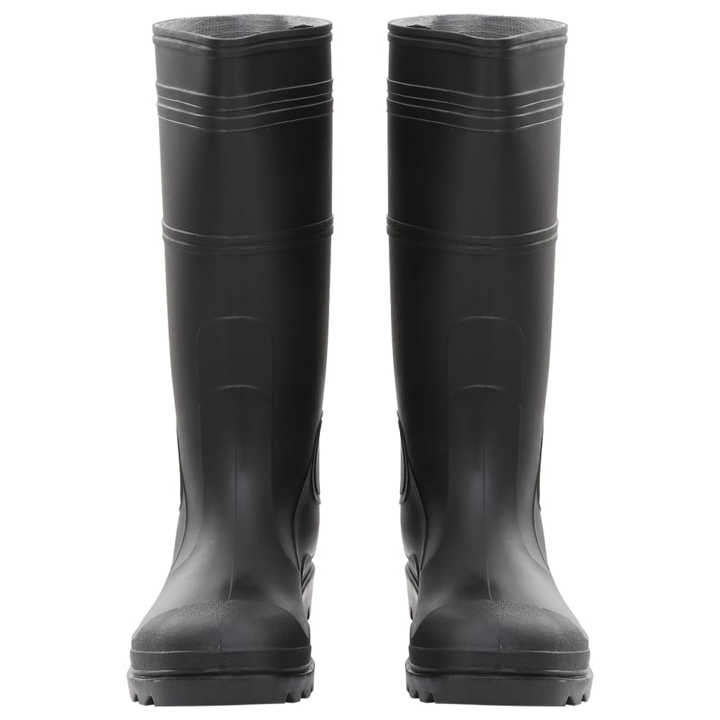 Rain Boots Black Size 45 PVC