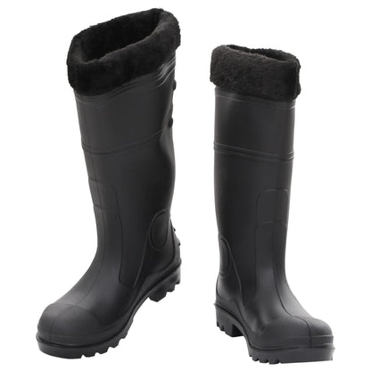 Rian Boots with Removable Socks Black Size 38 PVC