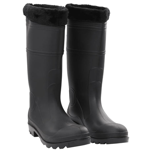 Rian Boots with Removable Socks Black Size 44 PVC