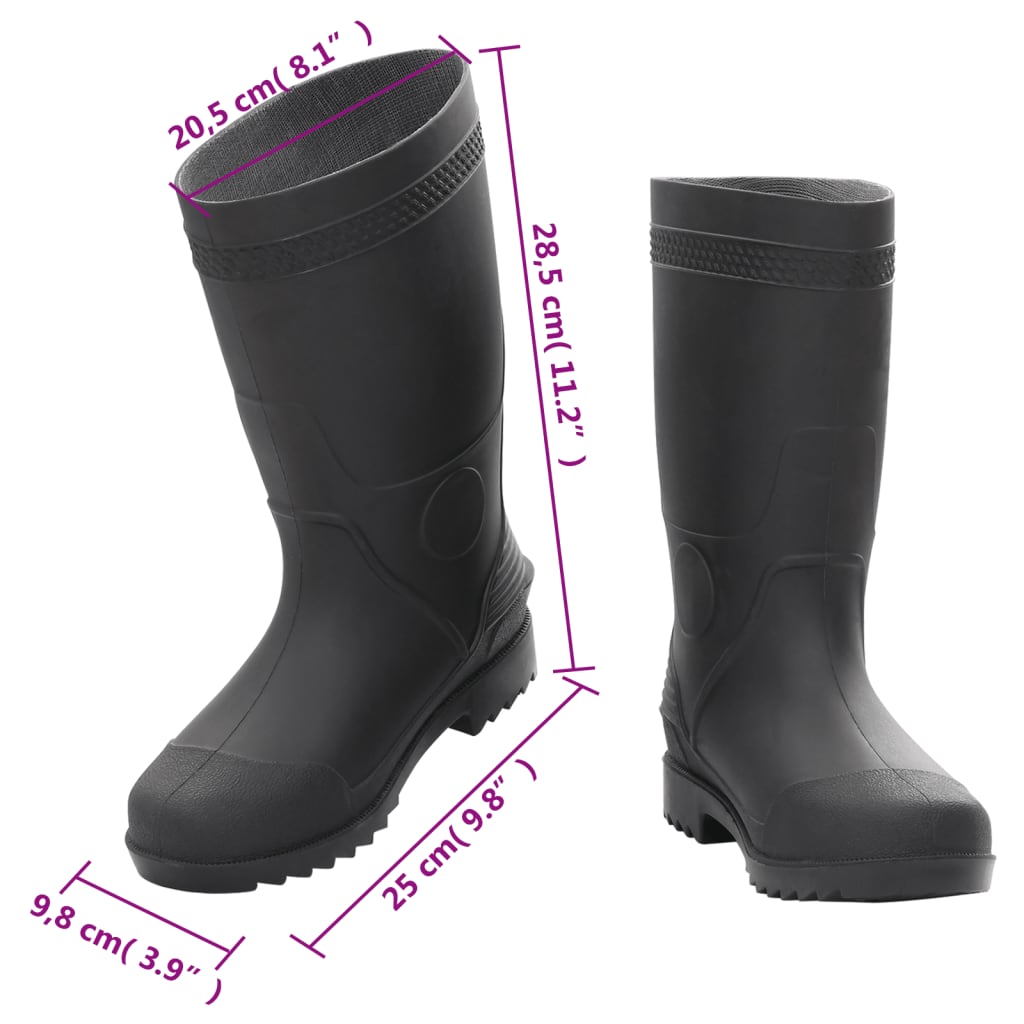 Rain Boots Black Size 40 PVC