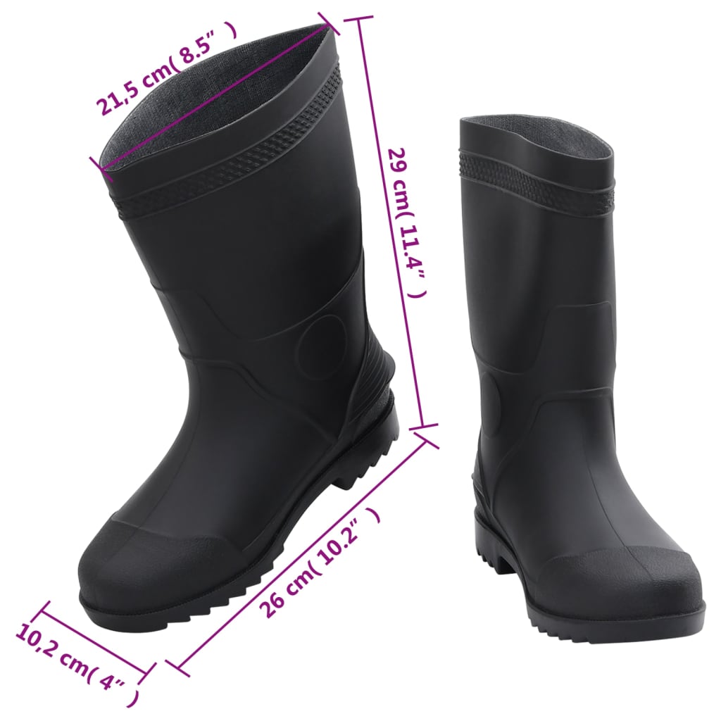 Rain Boots Black Size 41 PVC