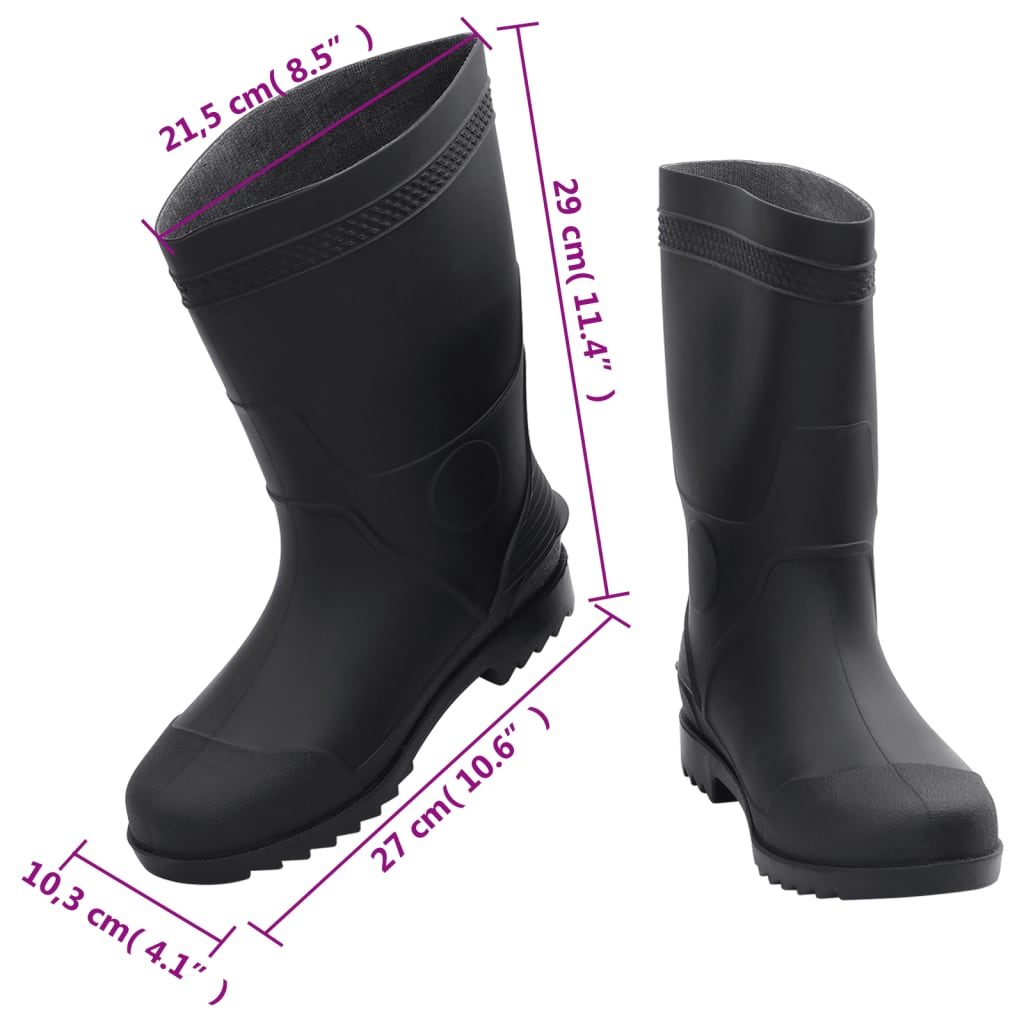 Rain Boots Black Size 42 PVC