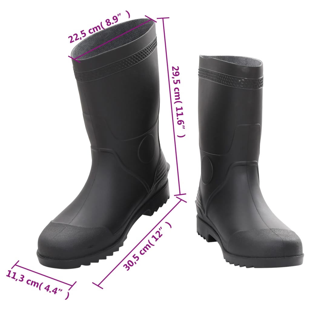 Rain Boots Black Size 46 PVC