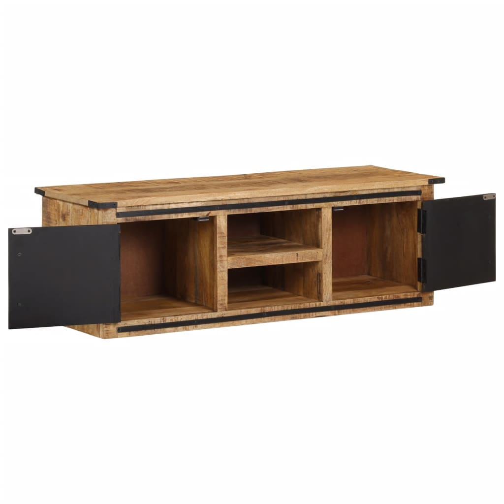 TV Cabinet with Doors 105x35x36 cm Solid Wood Mango