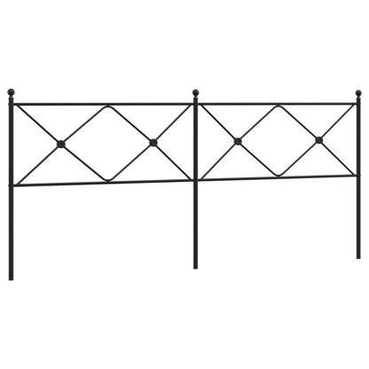 Metal Headboard Black 193cm