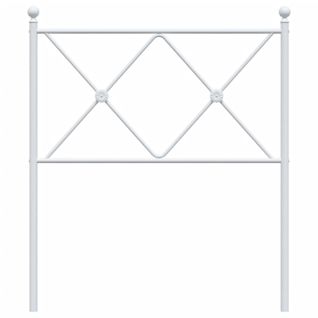 Metal Headboard White 75cm