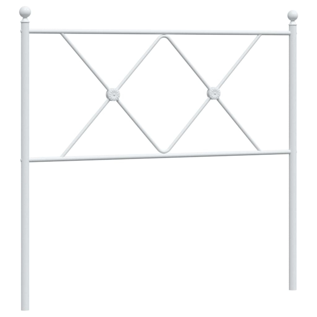 Metal Headboard White 90cm