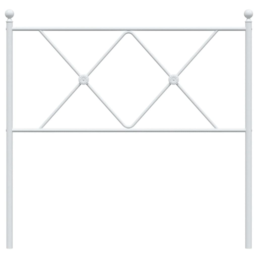 Metal Headboard White 90cm