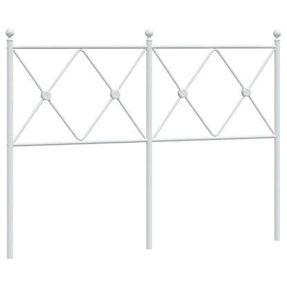 Metal Headboard White 120cm