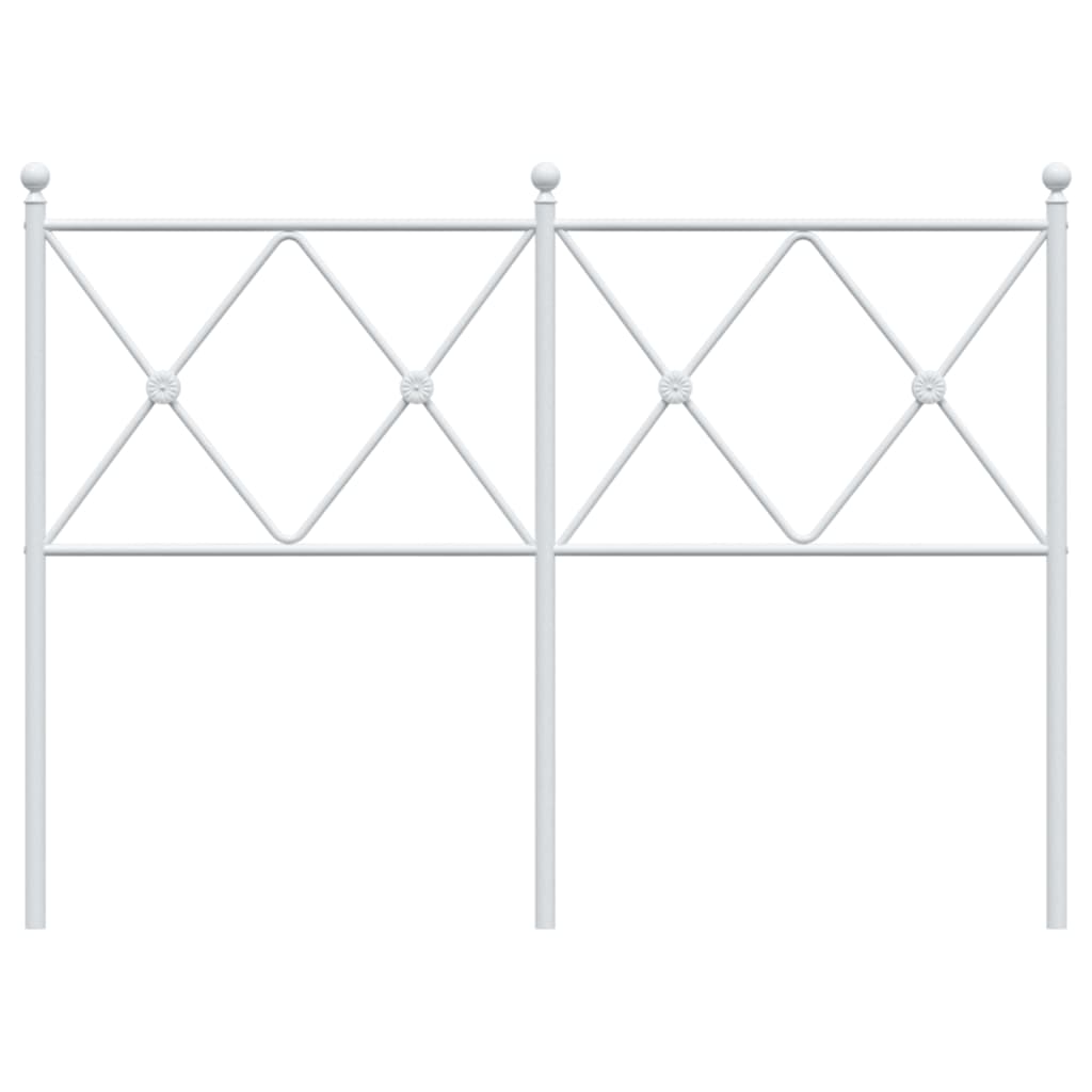 Metal Headboard White 120cm