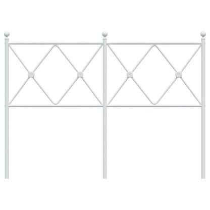 Metal Headboard White 120cm