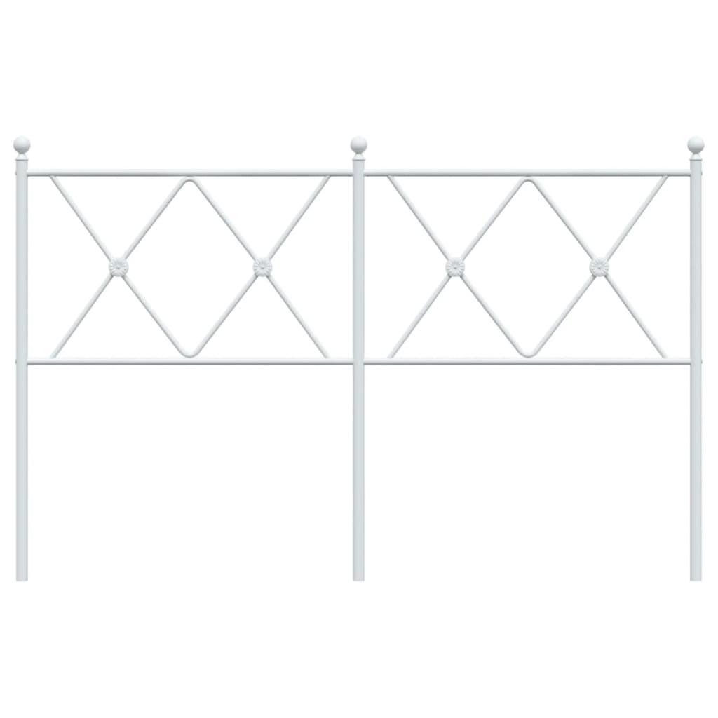 Metal Headboard White 140cm