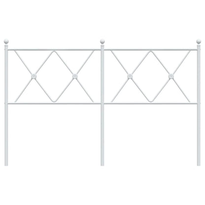 Metal Headboard White 140cm