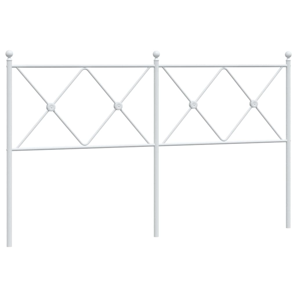 Metal Headboard White 150cm