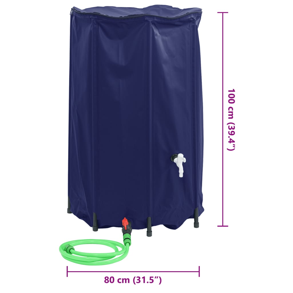 Water Tank with Tap Foldable 500 L PVC