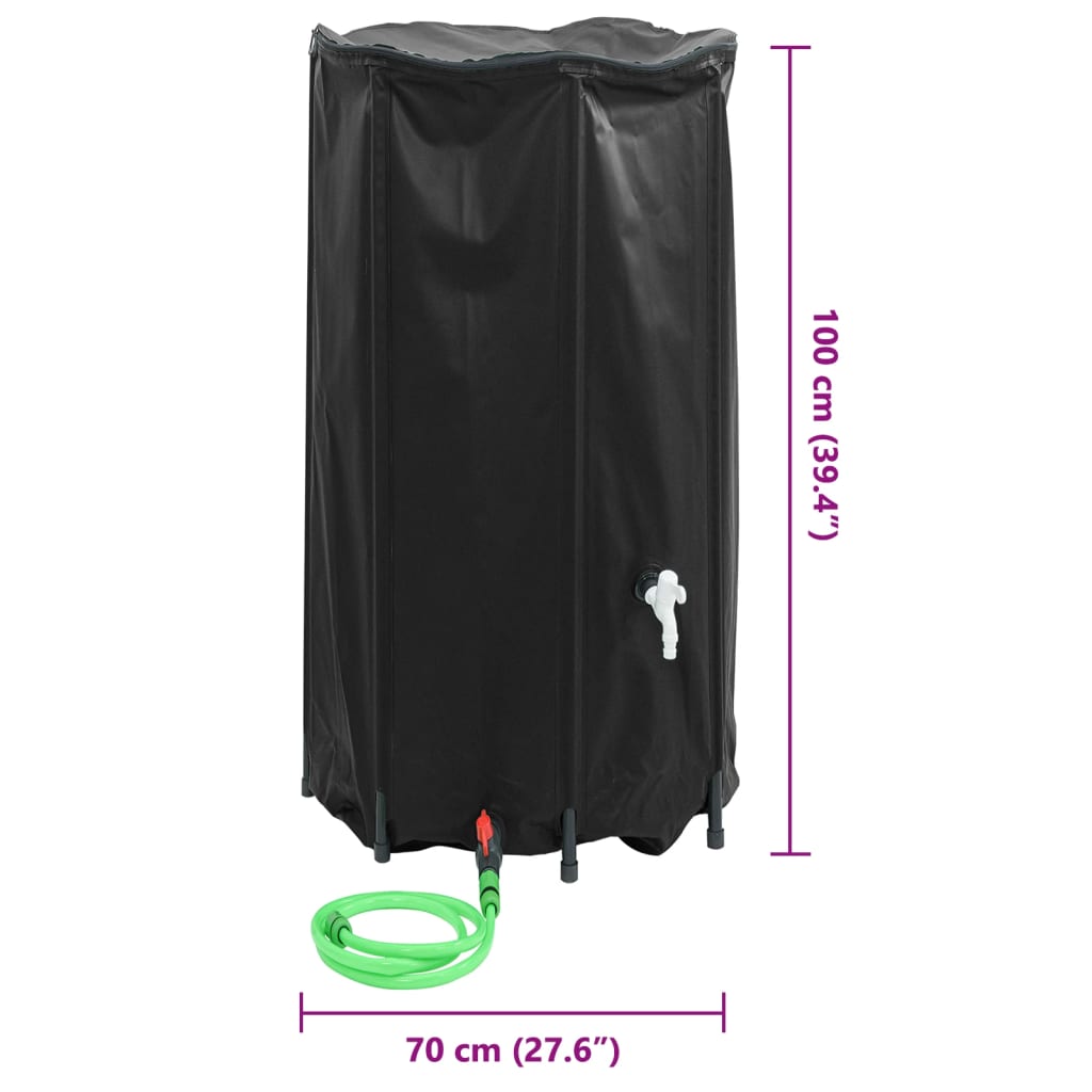 Water Tank with Tap Foldable 380 L PVC