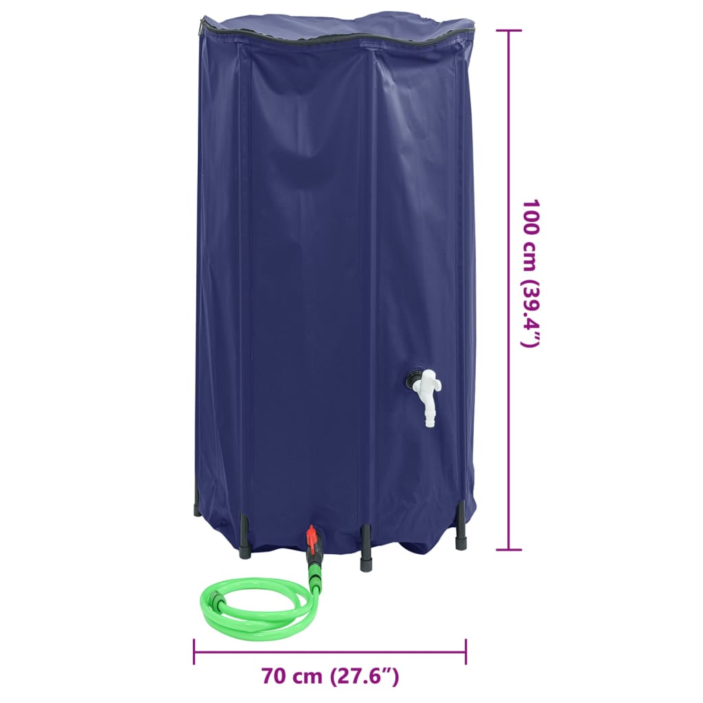 Water Tank with Tap Foldable 380 L PVC