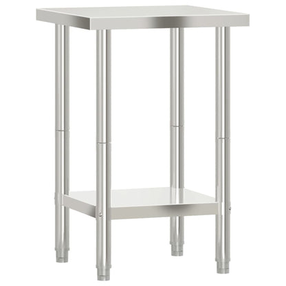 Kitchen Work Table 55x55x85 cm Stainless Steel