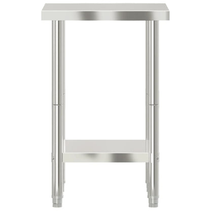 Kitchen Work Table 55x55x85 cm Stainless Steel