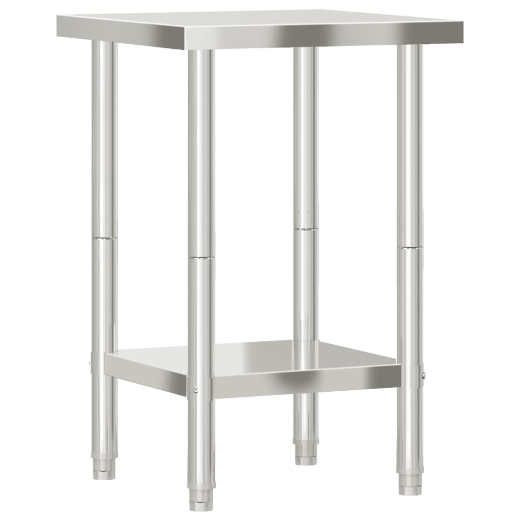 Kitchen Work Table 55x55x85 cm Stainless Steel