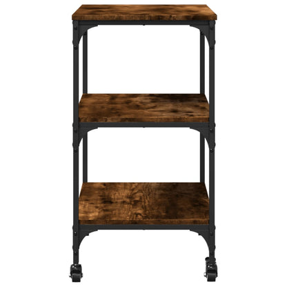 Kitchen Trolley Smoked Oak 60x41x76 cm Engineered Wood