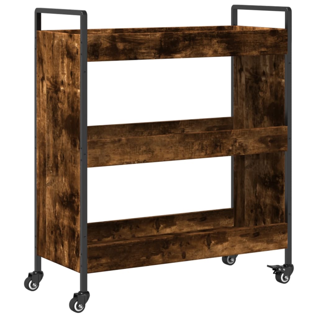 Kitchen Trolley Smoked Oak 70x30x82 cm Engineered Wood