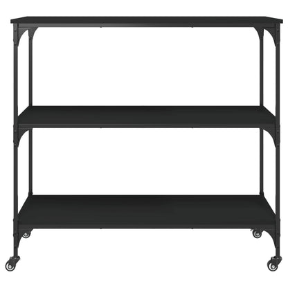 Kitchen Trolley Black 102x50x95 cm Engineered Wood