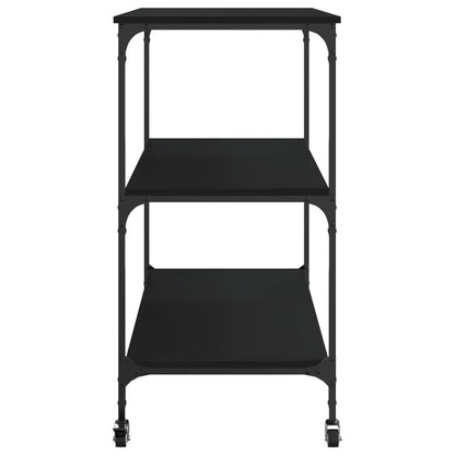 Kitchen Trolley Black 102x50x95 cm Engineered Wood