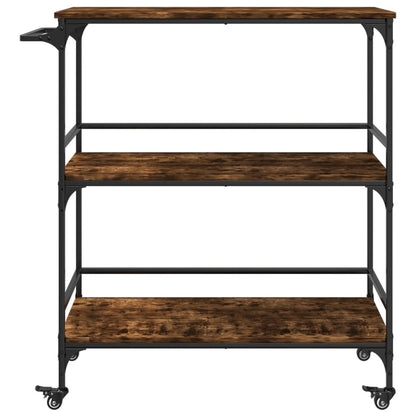 Kitchen Trolley Smoked Oak 100.5x50x105 cm Engineered Wood