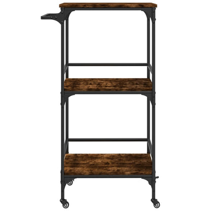 Kitchen Trolley Smoked Oak 60.5x50x105 cm Engineered Wood