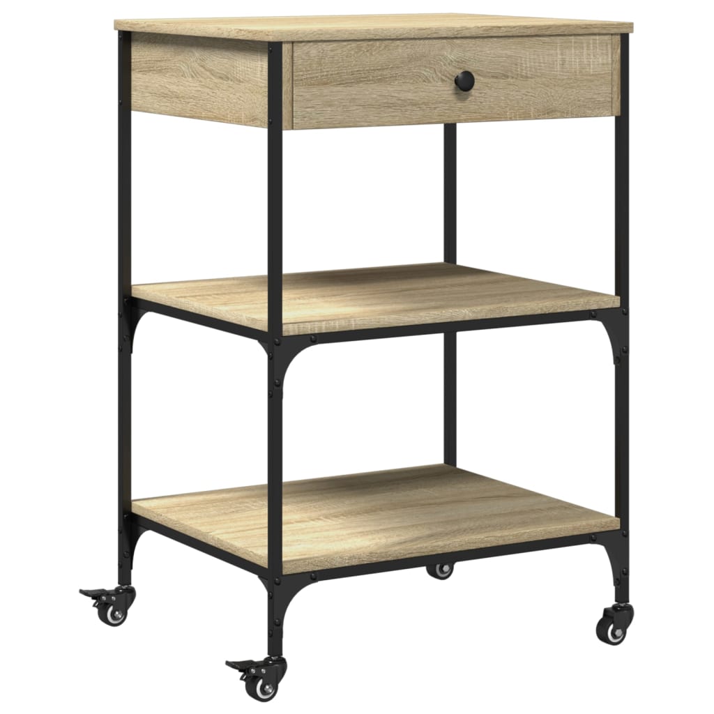 Kitchen Trolley Sonoma Oak 60x48x89.5 cm Engineered Wood