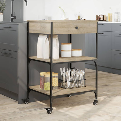 Kitchen Trolley Sonoma Oak 60x48x89.5 cm Engineered Wood