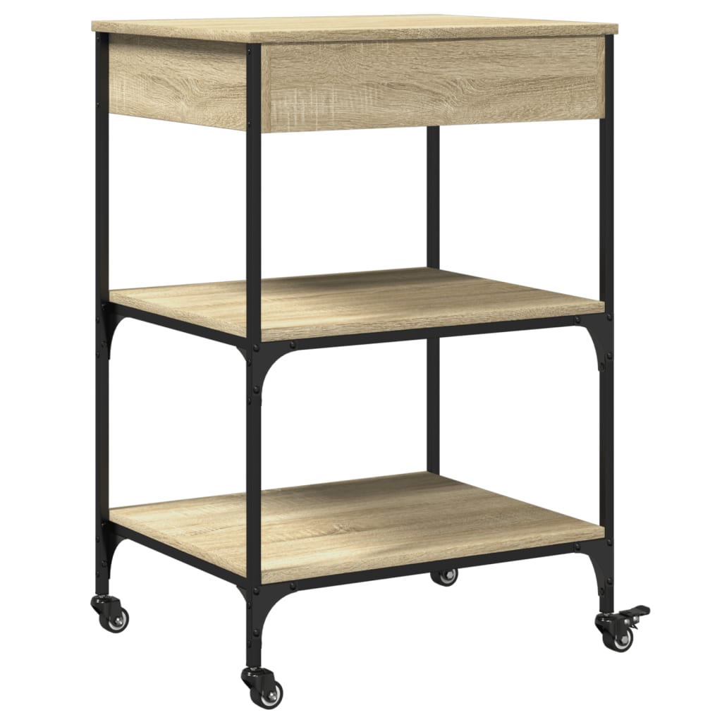 Kitchen Trolley Sonoma Oak 60x48x89.5 cm Engineered Wood