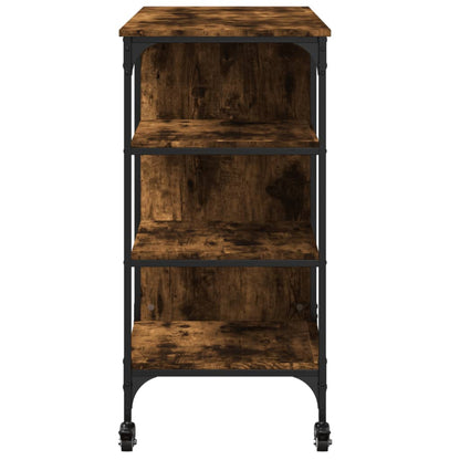 Kitchen Trolley Smoked Oak 100x45x89.5 cm Engineered Wood