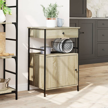 Kitchen Trolley Sonoma Oak 56x43x89.5 cm Engineered Wood