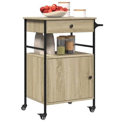 Kitchen Trolley Sonoma Oak 56x43x89.5 cm Engineered Wood