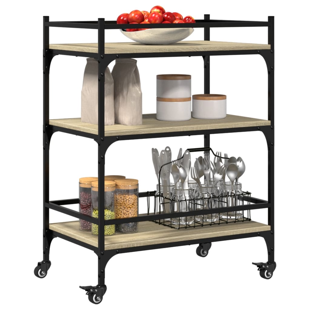 Kitchen Trolley Sonoma Oak 65x40x86.5 cm Engineered Wood